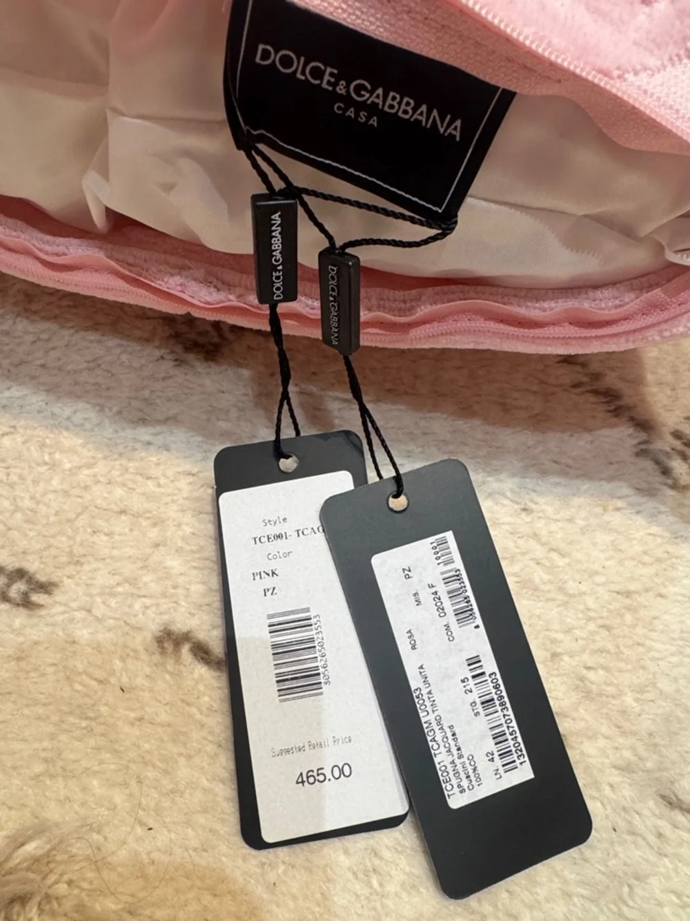 Dolce and Gabbana Cotton Terry Outdoor Cushion